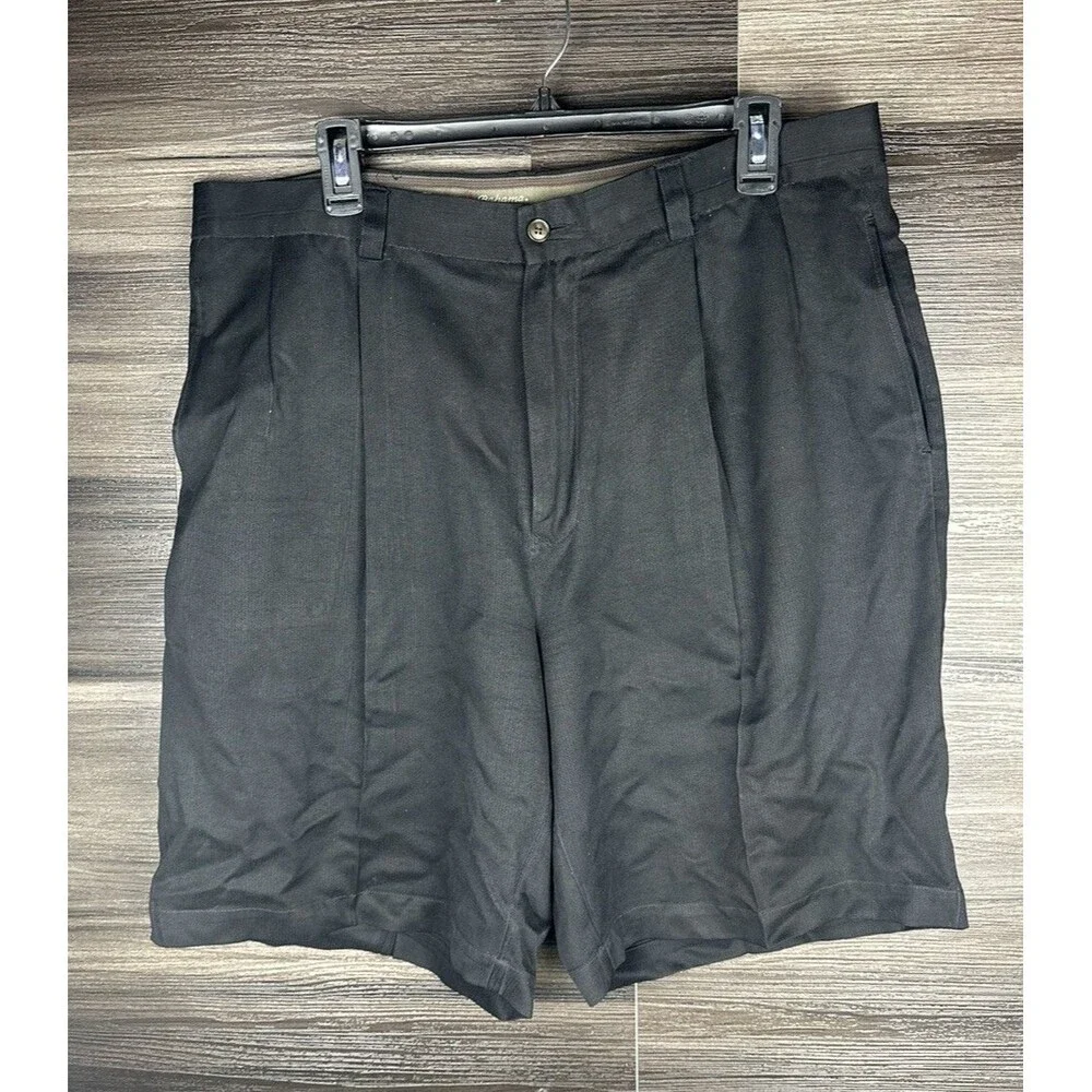 Tommy Bahama Shorts Mens 36 Black Chino Outdoor Casual Preppy Golf Golfer Marlin